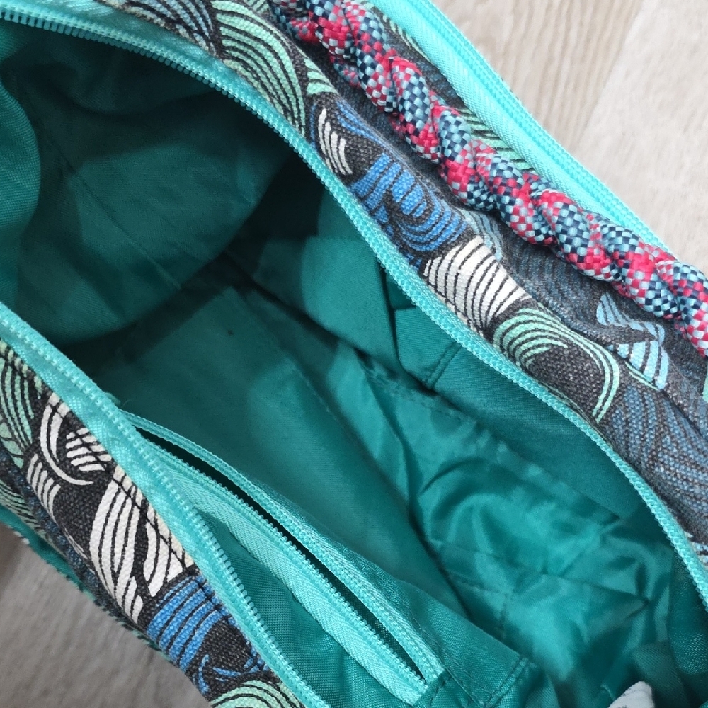 Kavu Swirl Pattern Shoulder Bag - Teal and Black - Picture 11 of 12